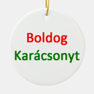 boldog karacsonyt ceramic ornament