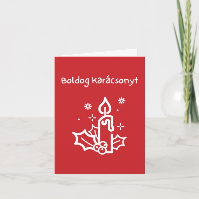 Boldog Karácsonyt Hungarian Christmas  Card (Front)