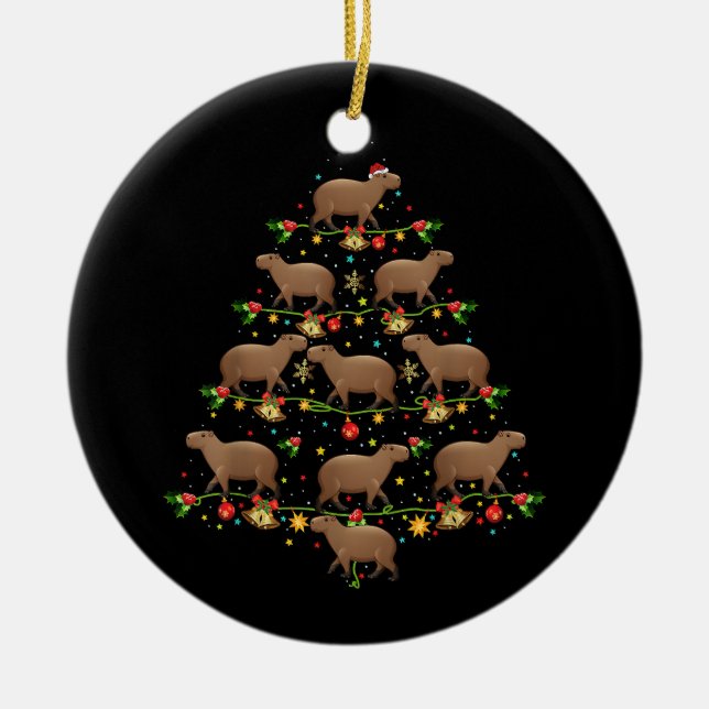 Boldog Karacsonyt Hungarian Merry Christmas Gift Ceramic Ornament (Front)