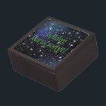 Boldog karácsonyt! Merry Christmas in Hungarian gf Gift Box<br><div class="desc">Boldog karácsonyt! Merry Christmas in Hungarian. White stars on a black and blue night background. Green font</div>