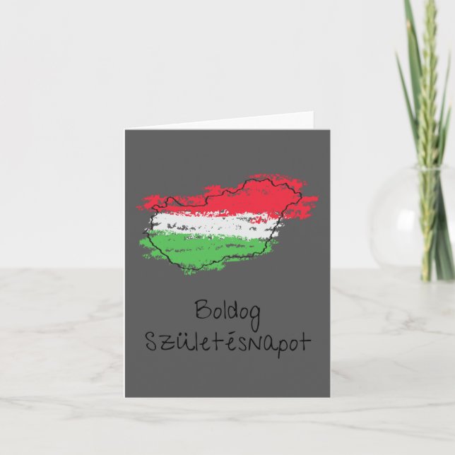 Boldog születésnapot, Hungarian birthday  Card (Front)