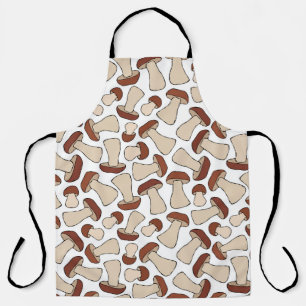 Boletus or Porcini Mushroom Seamless Endless Patte Apron