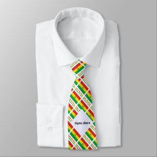 Bolivia and Bolivian Flag Tiled with Your Name Tie
