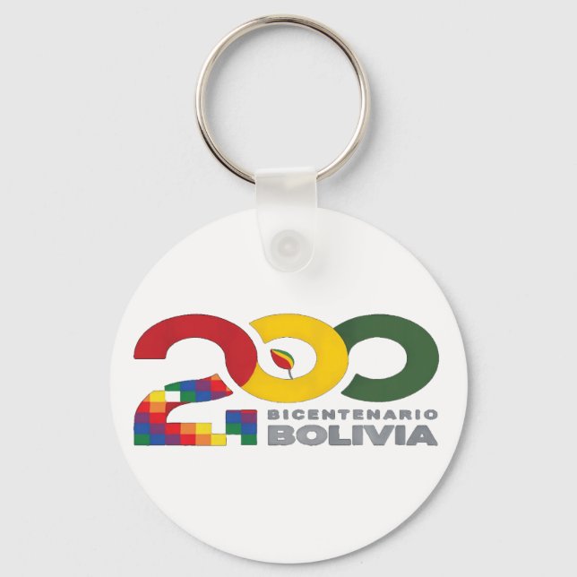 Bolivia bicentenario 200 años  key ring (Front)