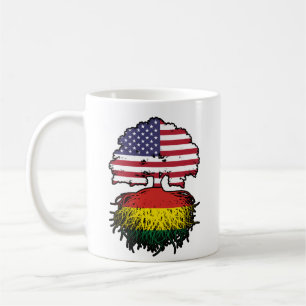 Bolivia Bolivian American USA Tree Roots Flag Coffee Mug