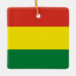 Bolivia (Bolivian) Flag Ceramic Ornament