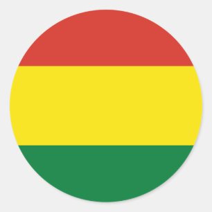 Bolivia (Bolivian) Flag Classic Round Sticker