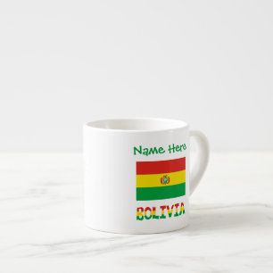 Bolivia Bolivian Flag Green Personalised  Espresso Cup