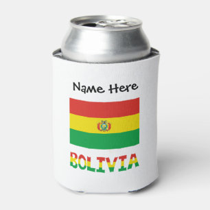 Bolivia Bolivian Flag Personalised Text Can Cooler