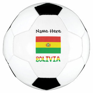Bolivia Bolivian Flag Personalised Text Soccer Ball