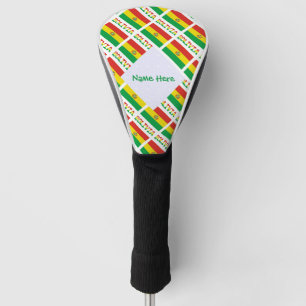 Bolivia Bolivian Flag Tiled Green Personalisation Golf Head Cover