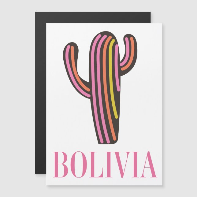 Bolivia cactus travel poster (Front/Back)