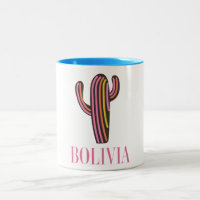 Bolivia cactus travel poster