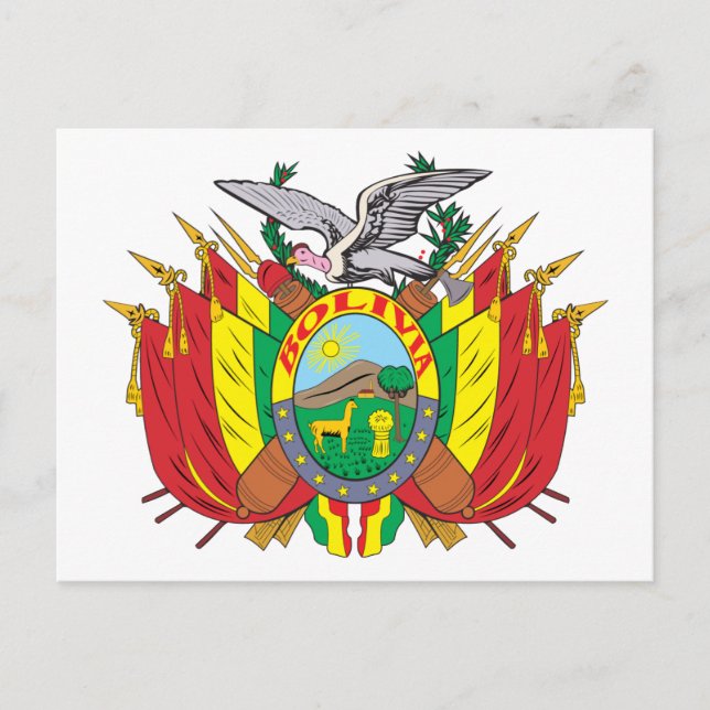 Bolivia Coat Of Arms Postcard (Front)