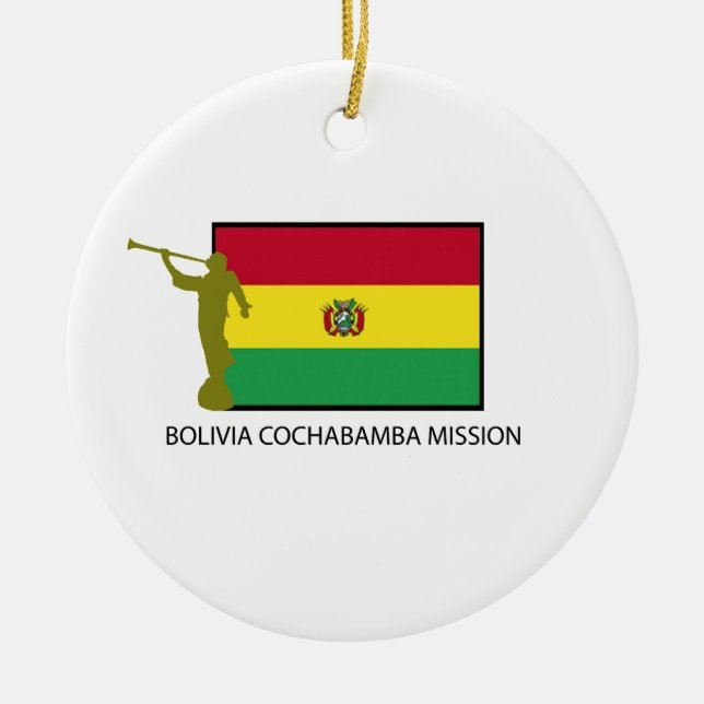 BOLIVIA COCHABAMBA MISSION LDS CTR CERAMIC TREE DECORATION (Front)