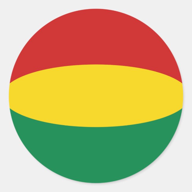 Bolivia Fisheye Flag Sticker (Front)