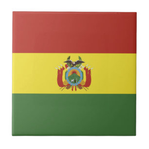 Bolivia flag ceramic tile