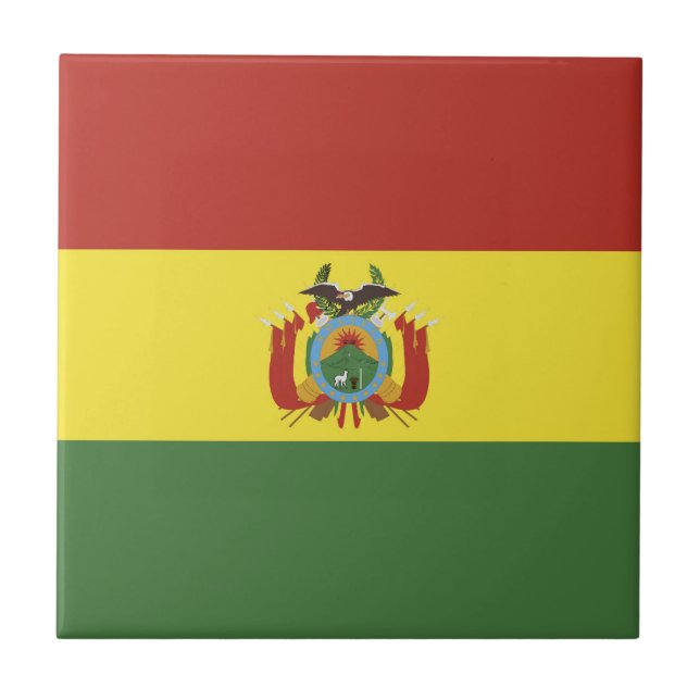 Bolivia flag ceramic tile (Front)