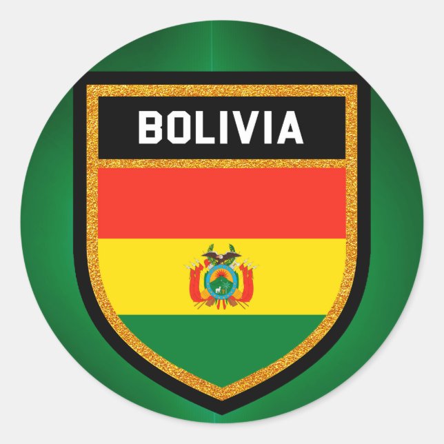Bolivia Flag Classic Round Sticker (Front)