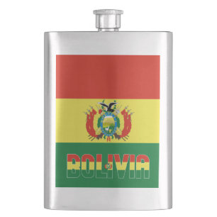 Bolivia Flag Elegant Patriotic Flask
