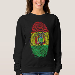 Bolivia Flag Fingerprint It Is In My Dna For Boliv Sweatshirt