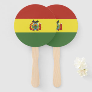 Bolivia flag hand fan