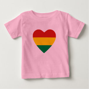 Bolivia Flag Heart T-Shirt