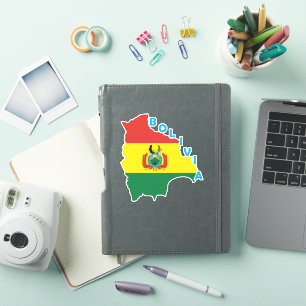 Bolivia Flag In The Country Map