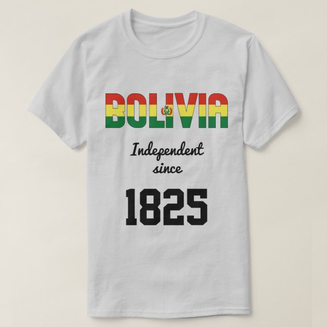 Bolivia Flag Independence Celebration T-Shirt (Design Front)