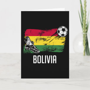 Bolivia Flag Jersey Bolivian Soccer Team Bolivian  Card