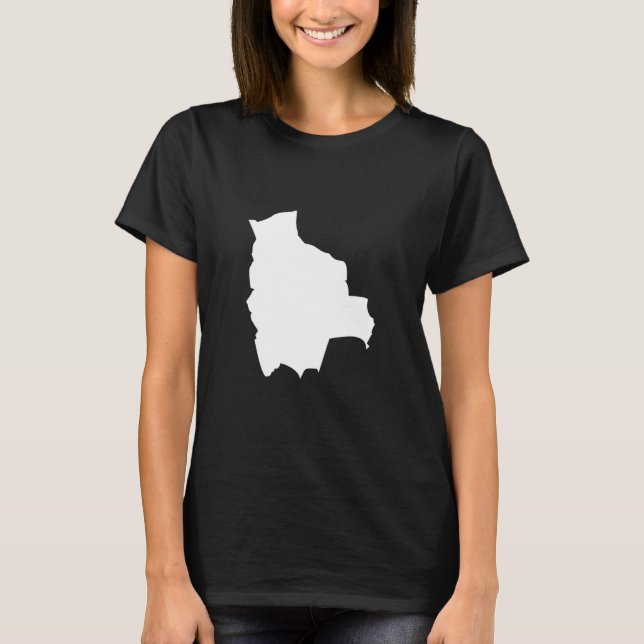 Bolivia Flag Map - Bolivia T-Shirt (Front)