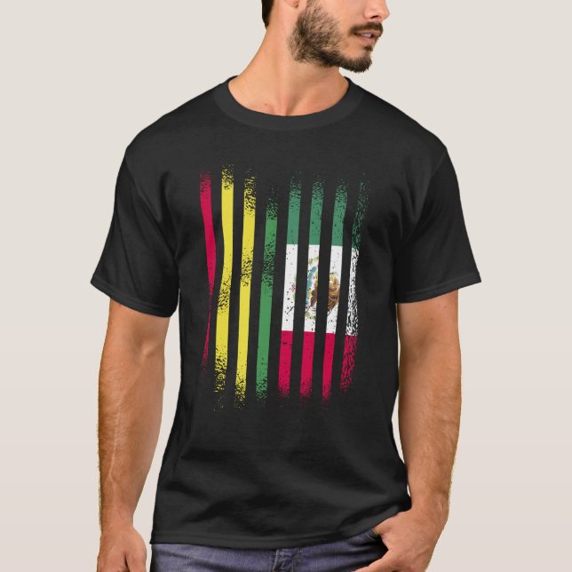 Bolivia Flag Mexico Grown Country Flags Stripes T-Shirt (Front)