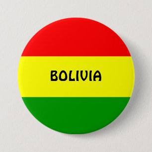 BOLIVIA: Flag of Bolivia 7.5 Cm Round Badge