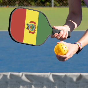 Bolivia flag pickleball paddle
