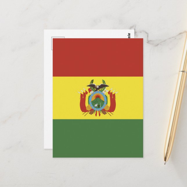 Bolivia flag postcard (Front/Back In Situ)