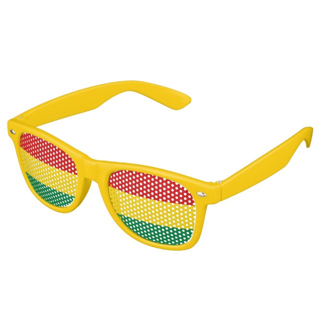 Bolivia Flag Retro Sunglasses (Angled)