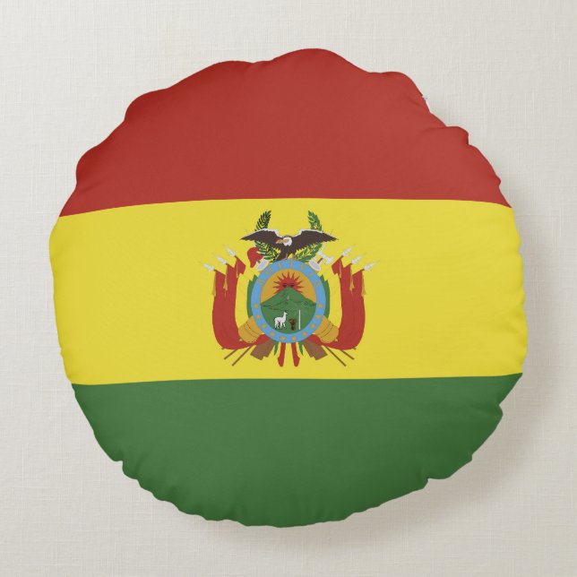 Bolivia flag round cushion (Back)