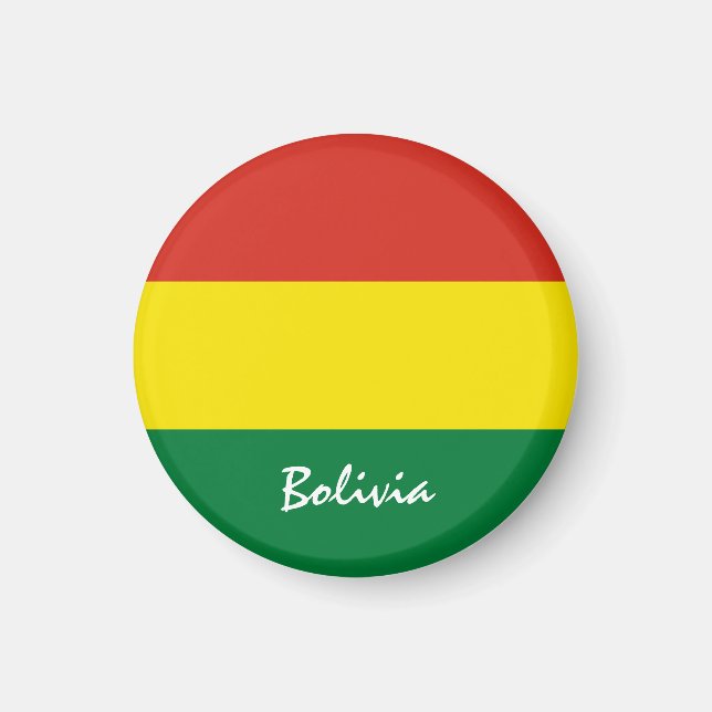 Bolivia flag & South America - travel/sports fans Magnet (Front)