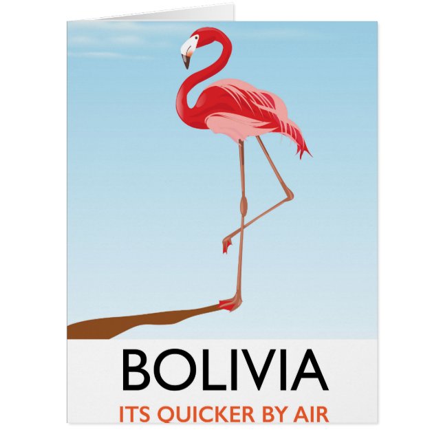 Bolivia Flamingo travel poster (Front)