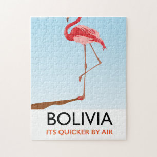 Bolivia Flamingo travel poster Jigsaw Puzzle
