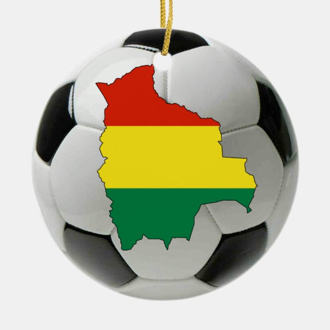 Bolivia football soccer ornament (Front)