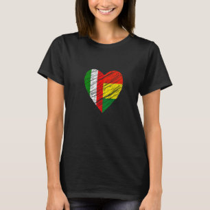 Bolivia Italy Heart Italian Flag Bolivian Flag Lov T-Shirt