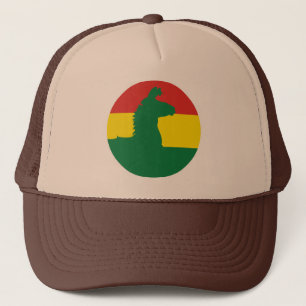 Bolivia Llama Alpaca Bolivian National Animal Flag Trucker Hat