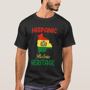 Bolivia map Bolivia Flag Hispanic Heritage Latin m T-Shirt