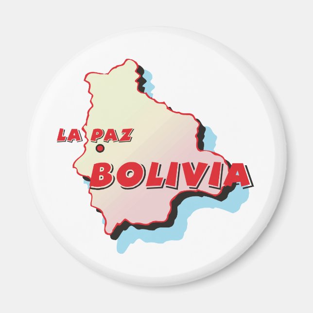 Bolivia Map Magnet (Front)