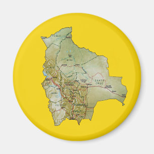Bolivia Map Magnet