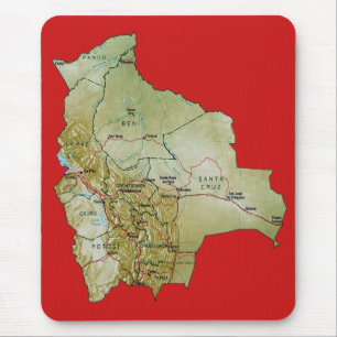 Bolivia Map Mousepad
