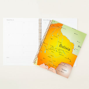 Bolivia Map Spiral Planner