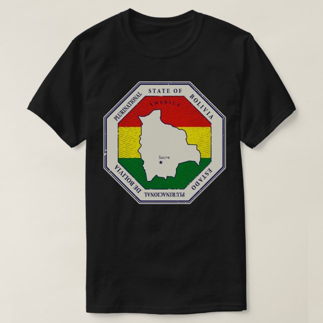 Bolivia map T-Shirt (Design Front)