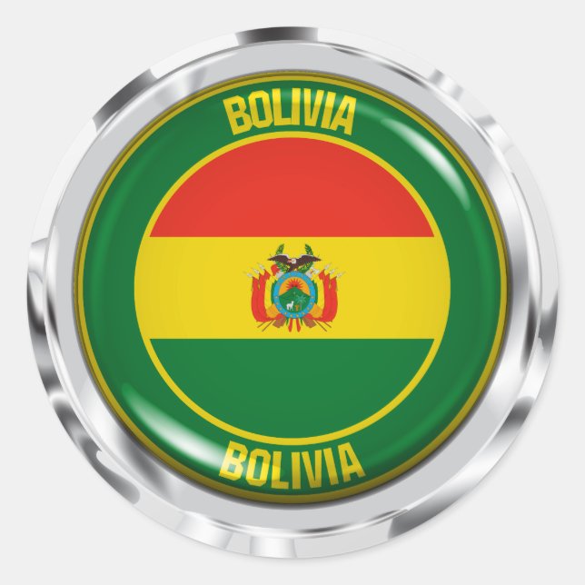 Bolivia Round Emblem Classic Round Sticker (Front)